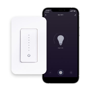 Smart Lighting Touch/Slide Dimmer Switch - WiFi Remote App Control; Compatible with Alexa and Google Home Assistant - JONATHAN Y